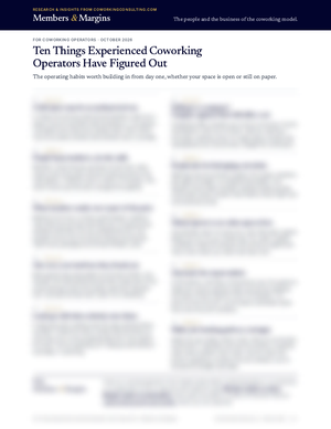 First page of Ten Things Experienced Coworking Operators Have Figured Out