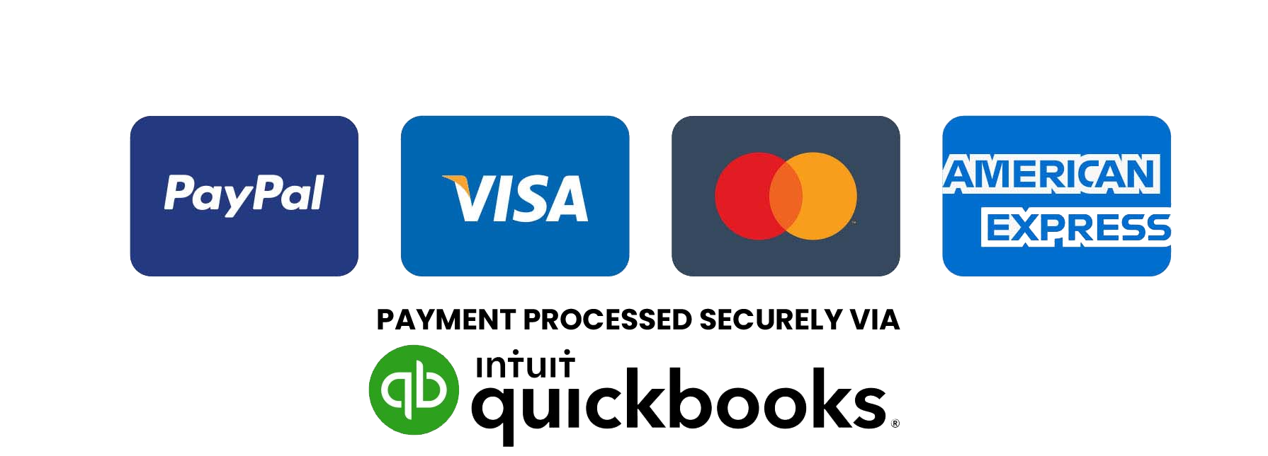 Credit Cards Accepted: Visa, Mastercard, Amex, Discover